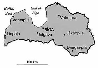 [Country map of Latvia]